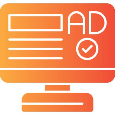 Düz stil reklam ikonu