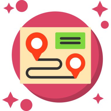 konumu simgesi harita, illüstrasyon vektör