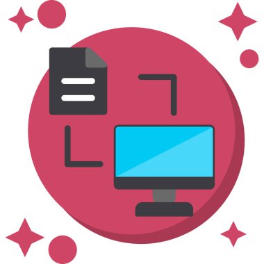 Bir bilgisayarın vektör illüstrasyonu