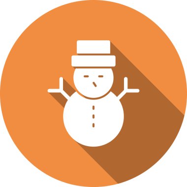 Kardan adam. simge simgesi basit illüstrasyon