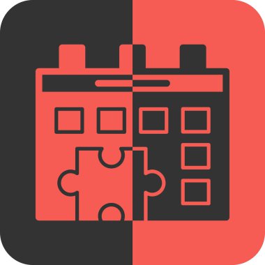 Bulmaca simgesi vektör çizimi.