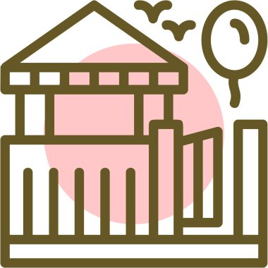 mimari yapı kutsal kişilerin resmi, vektör çizim