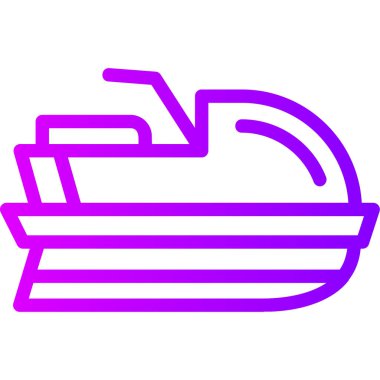 Bir tekne simgesinin vektör illüstrasyonu