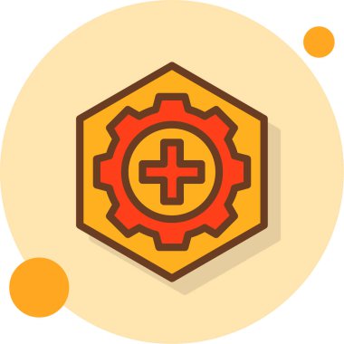 Tıbbi bir simgenin vektör illüstrasyonu