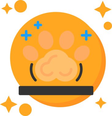 Düz bir şekilde hayvan köpek maması simgesi