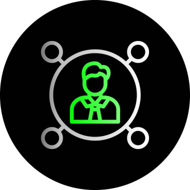 eşsiz kullanıcı yöneticisi vektör çizgisi simgesi