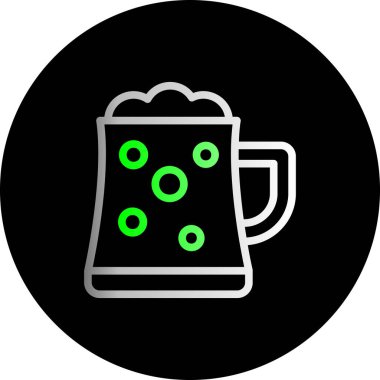 Bira cam ikonu vektör illüstrasyonu