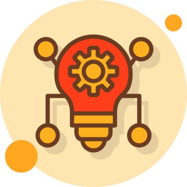 ampul yaratıcı yenilik simgesi - taslak biçimi