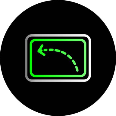 Sola yuvarlanmış vektör simgesine dön