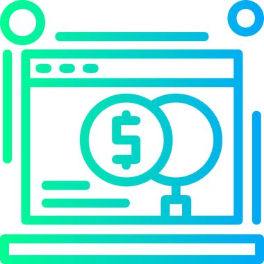 para dolar simgesi vektör özeti çizimi