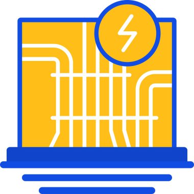 Bir araba simgesinin vektör illüstrasyonu