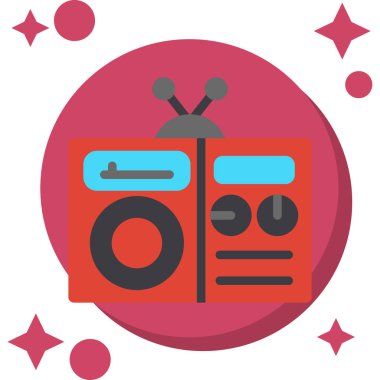 radyo vektör simgesi düz illüstrasyon