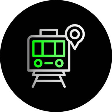 Benzersiz tren vektör simgesi