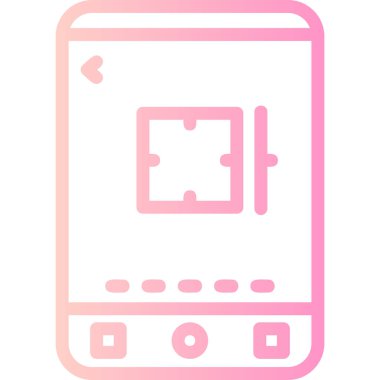 Cep telefonu. Web simgesi basit illüstrasyon