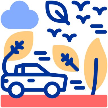 - Araba. Web simgesi basit illüstrasyon