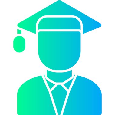 Öğrenci. Web simgesi basit illüstrasyon