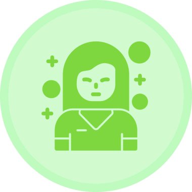 kadın kullanıcı avatar vektör çizimi