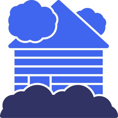 Ev. Web simgesi basit illüstrasyon