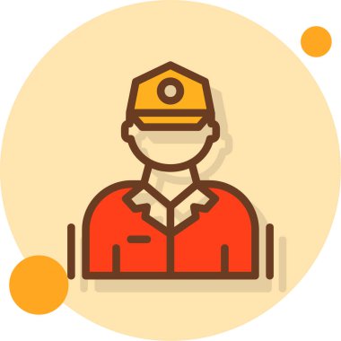 İşçi. Web simgesi basit illüstrasyon