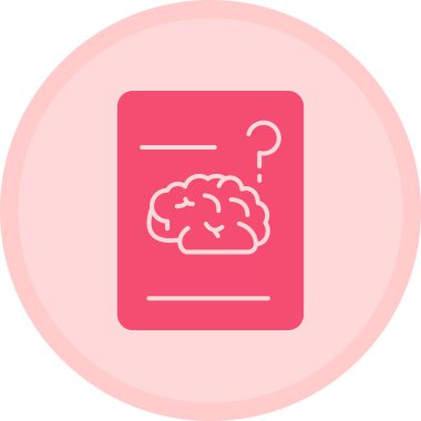 Beyin. Web simgesi basit illüstrasyon