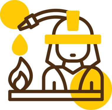 Fırçalı bir kadının vektör çizimi