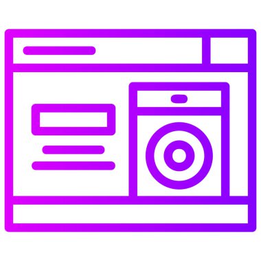 Tarayıcı web simgesi. Vektör çizim