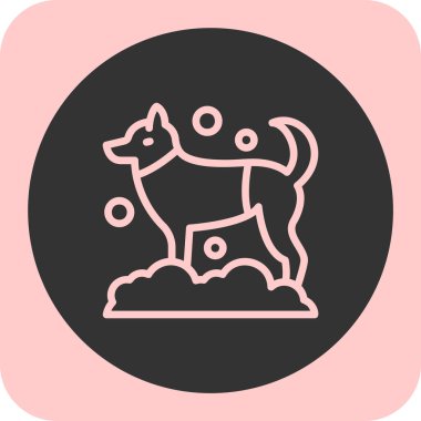 köpek simgesi vektör illüstrasyonu