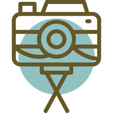 Kamera. Web simgesi basit illüstrasyon