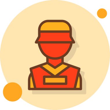 Düz biçimli bir işçinin vektör avatarı