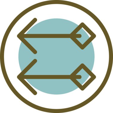 ok işareti vektör çizgisi simgesi dekoru