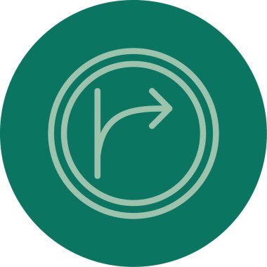 Benzersiz yön çizgisi vektör simgesi