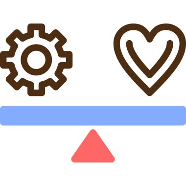 kalp vektör simgesi düz illüstrasyon