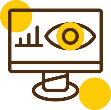 Göz. Web simgesi basit illüstrasyon