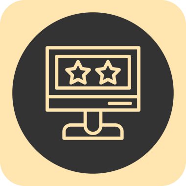 Web derecelendirme düz simgesi, vektör, illüstrasyon