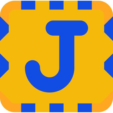 Bir J harfinin vektör illüstrasyonu