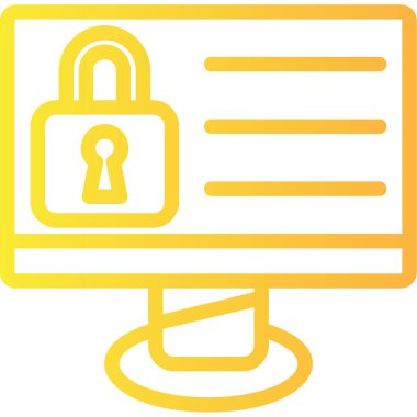 Asma kilit. Web simgesi basit illüstrasyon