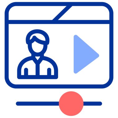 video. Web simgesi basit illüstrasyon