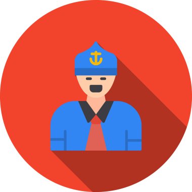 Memur vektör düz simgesi