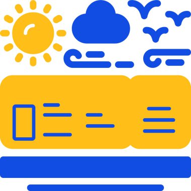 Güneş. Web simgesi basit illüstrasyon