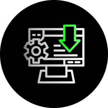 Geliştirme için web simgesi, vektör illüstrasyonu