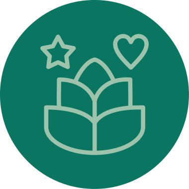 Yaprak vektör sembollü eşsiz hediye kutusu