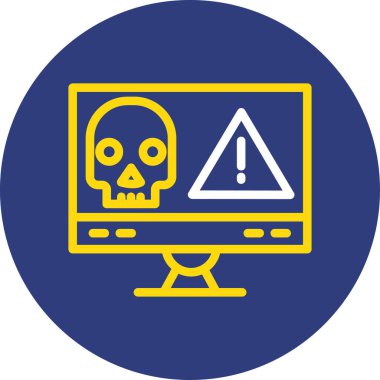 dizüstü bilgisayarlı kafatası ve laptop