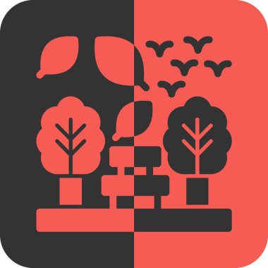 Doğa simgesinin vektör illüstrasyonu