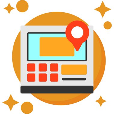 İş ikonu. vektör illüstrasyonu