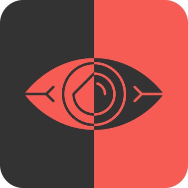 Soyut arkaplanda göz simgesi izole edildi