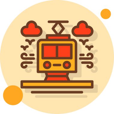 tren simgesi vektör illüstrasyonu