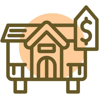 ev emlak simgesi, vektör illüstrasyonu