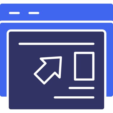 Bilgisayar. Web simgesi basit tasarım