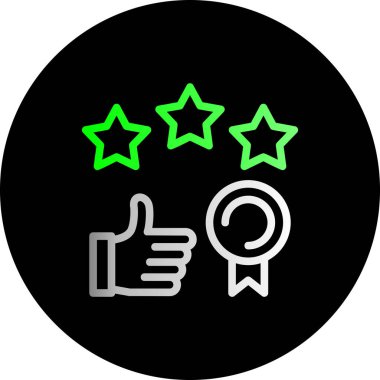 derecelendirme yıldızları simgesi, vektör biçimi tasarımı