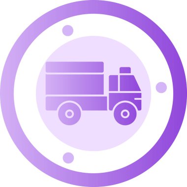 Benzersiz itfaiye aracı vektör simgesi